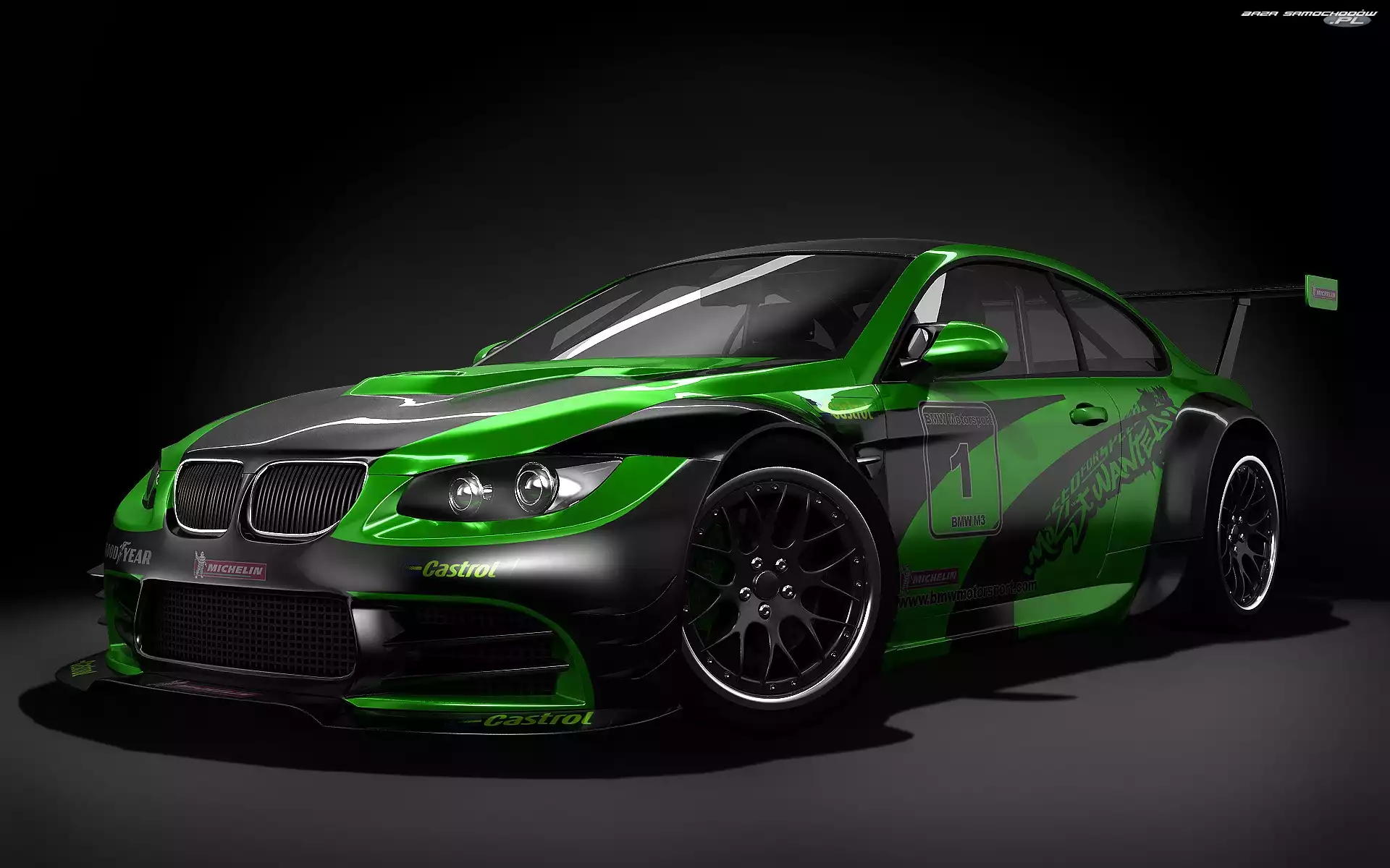 Czarny, Zielono, M3, BMW, GTR01